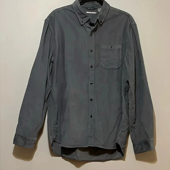 Michael Bastian | Blue/Gray fine‎ wale corduroy button down shirt Men’s L - Picture 1 of 7